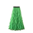 thumbnail image 1 of Idoravan Women's Basic Versatile Skirt Tulle Maxi Skirts for Women High Waist A-Line Flowy Elegant Party Wedding Guest Casual Skirt Ladies' Spring and Summer Casual Mesh Skirt with Secondary Feeling, 1 of 3