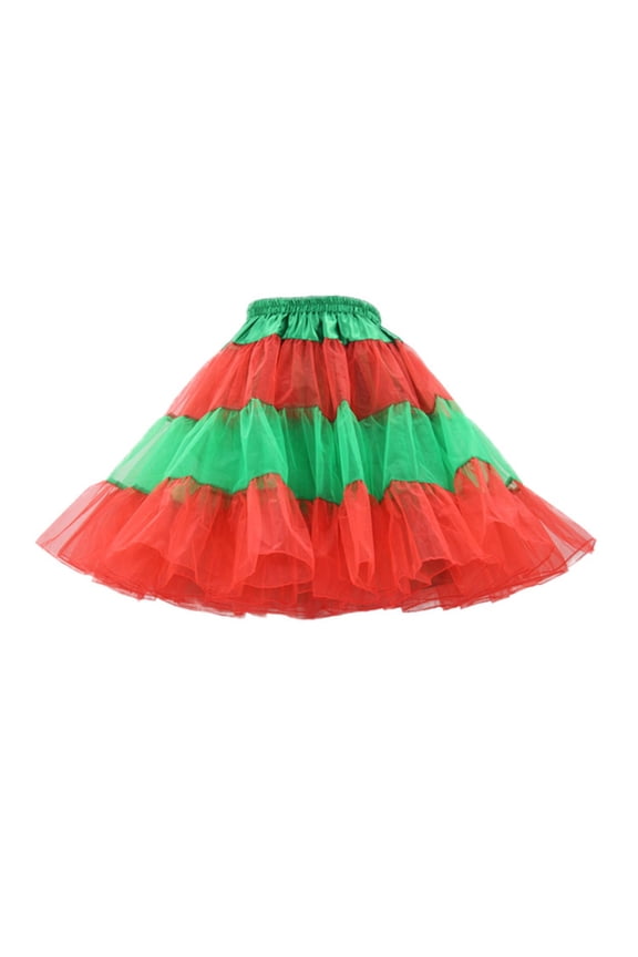 Women's Basic Versatile Skirt Tutu for Women Adults Tutu Skirts for Women Multi Layered Color Blocked Skirt Womens Pleated Gauze Short Skirt Adult Dancing Skirt Star Sequin Gauze Dress