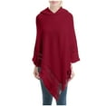thumbnail image 1 of Idoravan Women's Fashion Crochet Versatile Hooded Cape Shawl Wrap Sweater Tops, 1 of 7