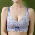 thumbnail image 1 of Idoravan Women's Full Coverage Bra Ladies Comfortable Breathable No Steel Ring Sexy Lace Gathering Adjustment Lift Bra Woman Underwear, 1 of 9