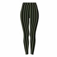 thumbnail image 1 of Idoravan Women's Leggings under $10 Women's Striped Print Leggings Sports Fitness Pants Solid Colored Casual Tight Fitting Tight Peach Hip Yoga Pants Stretch Pants Multicolor L, 1 of 10