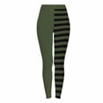 thumbnail image 1 of Idoravan Women's Leggings under $10 Women's Striped Print Leggings Sports Fitness Pants Solid Colored Casual Tight Fitting Tight Peach Hip Yoga Pants Stretch Pants Clear L, 1 of 10