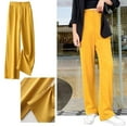 thumbnail image 1 of Idoravan Women's Plus Size Pants Clearance Womens Fashion Casual Full-Length Loose Pants Solid High Waist Trousers Long Straight Wide Leg Pants, 1 of 4