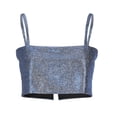 thumbnail image 1 of Idoravan Women's Tops Summer Womens Solid Bright Surface Tube Top Sleeveless Top Show Back Sexy Women Sleeveless Shirt, 1 of 6