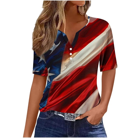Idoravan Womens Clothes under $8 Women's Casual Solid Color Medium Short Sleeve-Neck