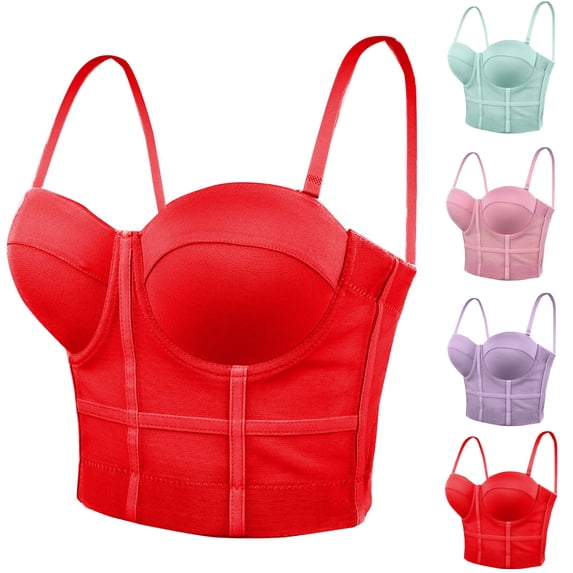 Idoravan Womens Corset Women's Elastic Mesh Fishbone Corset Inside and Outside Wearing Suspenders Female Corset Waist