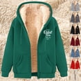 thumbnail image 1 of Idoravan Womens Hoodies Plus Size Womens Hoodies with Zipper Women's Fashionable Printed Fleece Hooded Sweatshirt Jacket Gray XXXL, 1 of 5