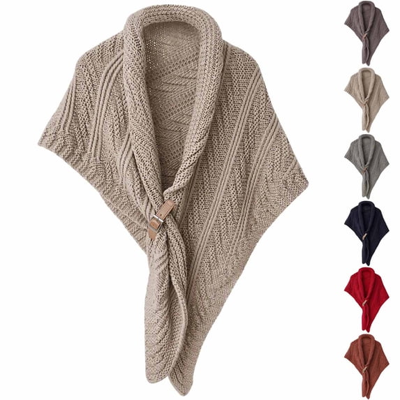 Resource Protection Idoravan Womens Knit Wraps and Shawls Women's Casual Solid-Color ...