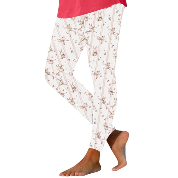 Idoravan Womens Leggings High Waisted Leggings for Women Women'S Easter Printed Casual Yoga Pants Trousers Tight Leggings Stretchy and Comfortable Skinny Pants