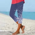 thumbnail image 1 of Idoravan Womens Leggings High Waisted Women'S Summer High Waisted Printing Capris Matching Slim Fitting Yoga Gym Pants Printing Legging, 1 of 4