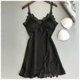 thumbnail image 1 of Idoravan Womens Nightgown Chemise Sleeveless Sleepwear Full Slip Lace Sling Vest Hollow Nightdress, 1 of 1