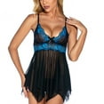 thumbnail image 1 of Idoravan Womens Nightgown Chemise Sleeveless Sleepwear Full Slip Lace V-neck Nightwear, 1 of 1
