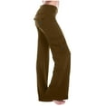thumbnail image 1 of Idoravan Womens Pant Cargo Pants for Women with Pockets Yoga Leggings For Women High Waisted Yoga Casual Pants Workout Leggings Cargo With 4 Pockets Yoga Pants Brown XL, 1 of 8
