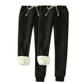 thumbnail image 1 of Idoravan Womens Pants Womens Sweatpants with Pockets and Drawstring 2PC Women Casual Solid Color Sanitary Pants Loose Home Sweatpants Black S, 1 of 5