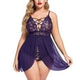 thumbnail image 1 of Idoravan Womens Plus Size Nightgown Chemise Sleeveless Sleepwear Full Slip Lace V-neck Nightwear, 1 of 1
