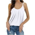 thumbnail image 1 of Idoravan Womens Plus Size Shirts Spring Savings Women Summer Fashion Casual Sleeveless Round-Neck Solid Tank Tops Blouse Vest, 1 of 6