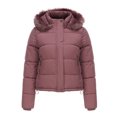 thumbnail image 1 of Idoravan Womens Puffer Jackets Sale Women's Winter Warm Cotton Jacket Women's Short Plush Detachable Hat Long Sleeved Cotton Jacket Watermelon Red M, 1 of 4
