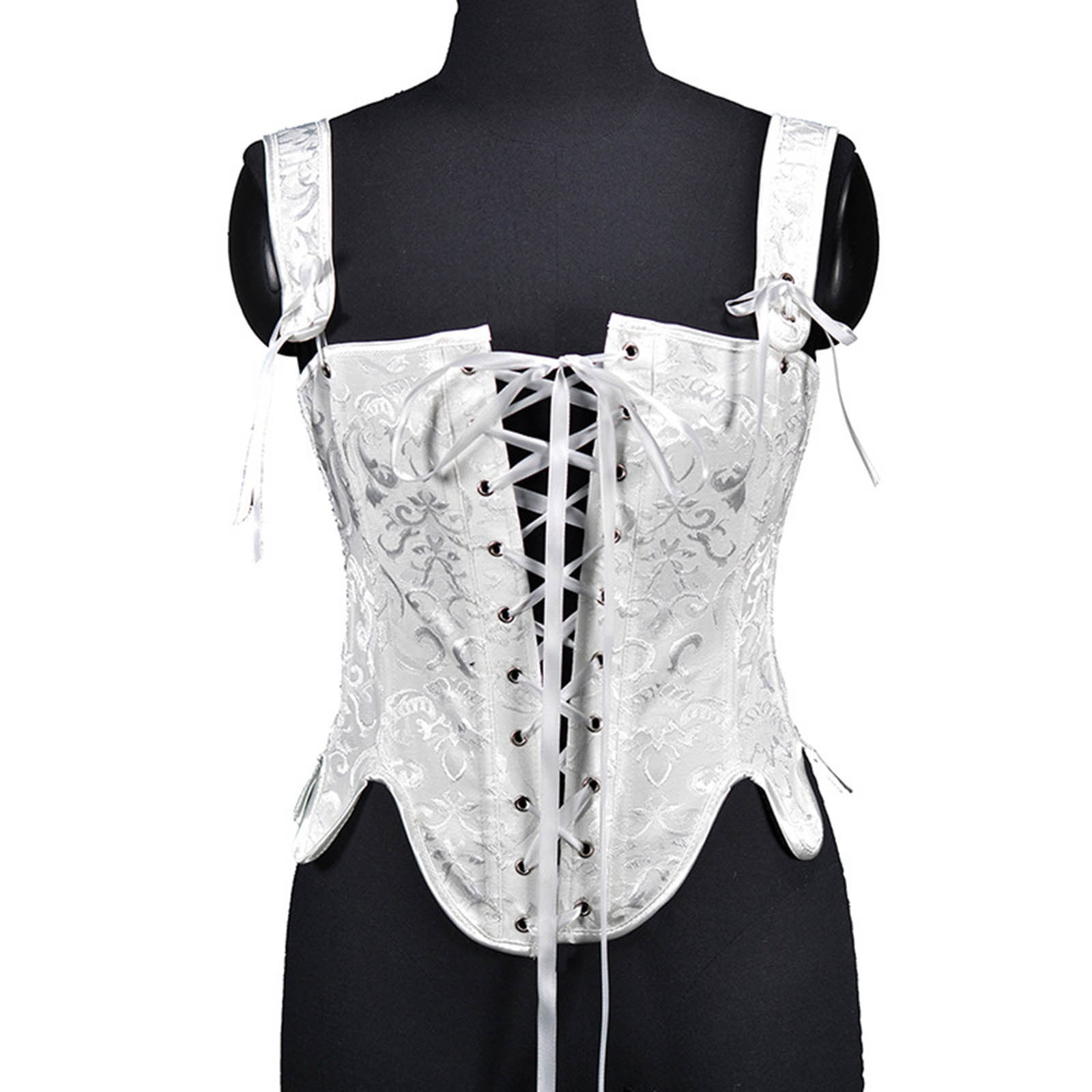 Idoravan Womens Renaissance Lace Up Vintage Boned Bustier Corset with ...