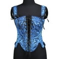 thumbnail image 1 of Idoravan Womens Renaissance Lace Up Vintage Boned Bustier Corset with Garters, 1 of 5