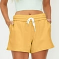 thumbnail image 1 of Idoravan Womens Summer Shorts Clearance Fashion Women Drawstring Casual Pocket Loose Solid Color Sports Shorts Pants, 1 of 1