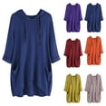 thumbnail image 1 of Idoravan Womens Sweatshirts Plus Size Womens Fashion Long Sleeve Pullover Hooded Pocket Fall Clothes Blouse Pink XXXXL, 1 of 4