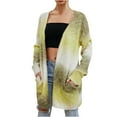 thumbnail image 1 of Idoravan cardigan sweaters for women 50% off Clear Women's Colorful Elegant Long Knitted Shirt Loose Sweater Cardigan Jacket Sweater Jacket Yellow S, 1 of 9