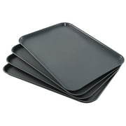 Idotry 4-Pack Plastic Large Tray, Boot Trays, 25.19 X 17.51, Gray