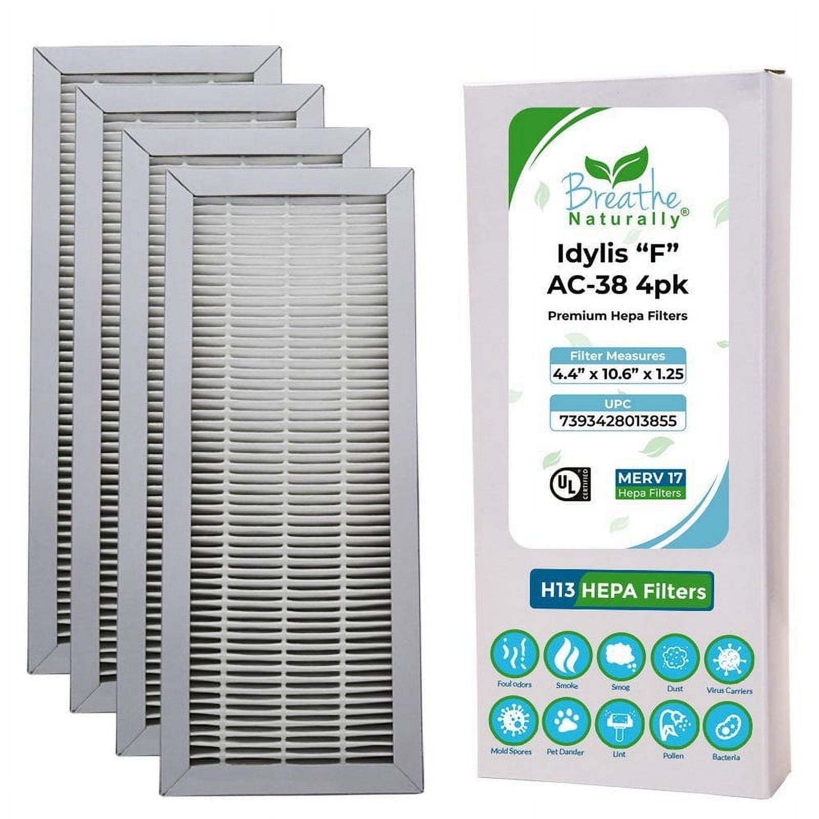Idylis "F" AC-38 HEPA Filter 4pk