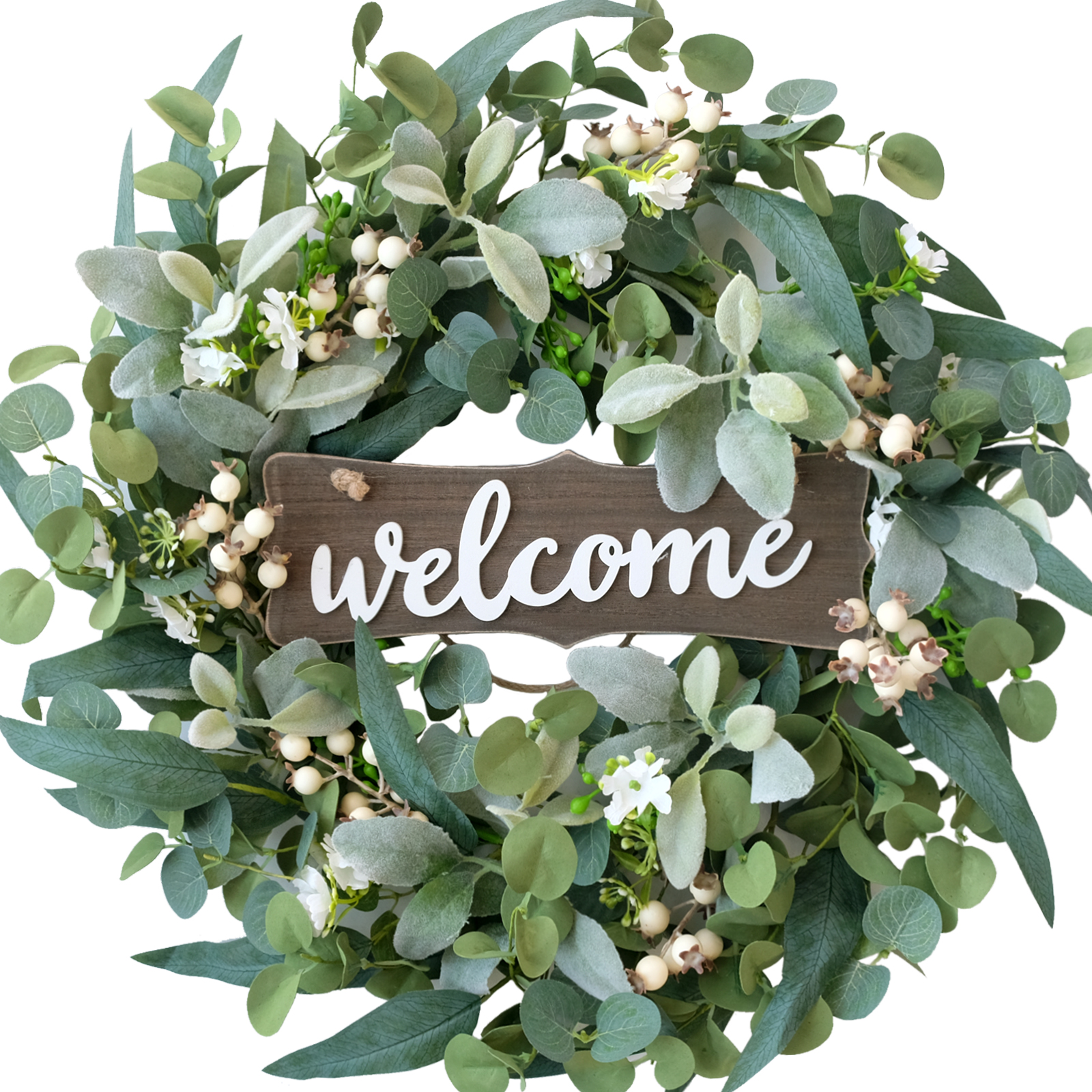 Idyllic 18”Artificial Sunflower Wreath Rustic Farmhouse Decorative ...
