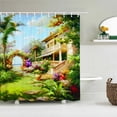thumbnail image 1 of Idyllic Flowers Forest Landscape Shower Curtain Bathroom Curtains Frabic Colorful Waterproof Bath Curtain For Bathroom 180x180cm, 1 of 4