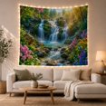 thumbnail image 1 of Idyllic Multi Tiered With Waterfall Cascading Moss Covered, Mystical Fantasy for Space Lovers, Galaxy Room Decor, Mother's Day Gift, Tapestry Wall Hanging for Bedroom and Dorm, 1 of 7