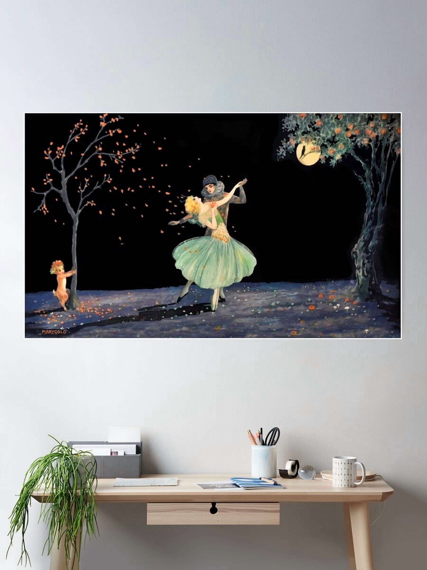 Idyllic Night Poster Wall Art, Modern Wall Decor For Living Room