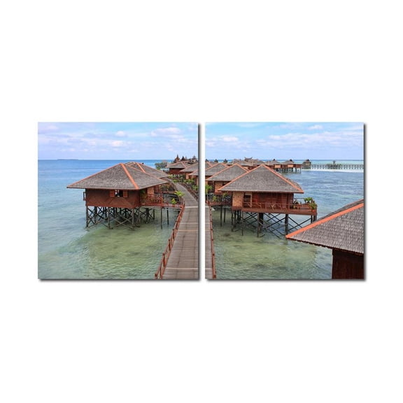 Idyllic Resort 2 Piece Mounted Photography Wall Art