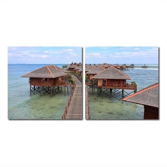 Idyllic Resort 2 Piece Mounted Photography Wall Art