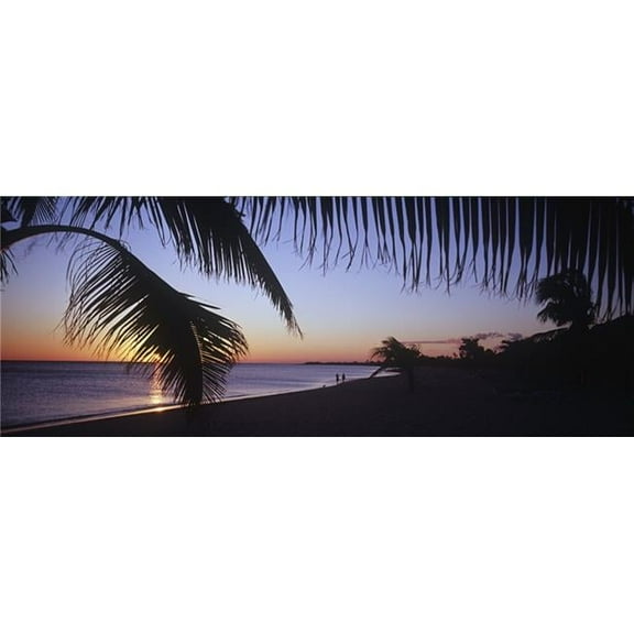 Idyllic Tropical Beach At Sunset Poster Print - 44 x 15 - Large