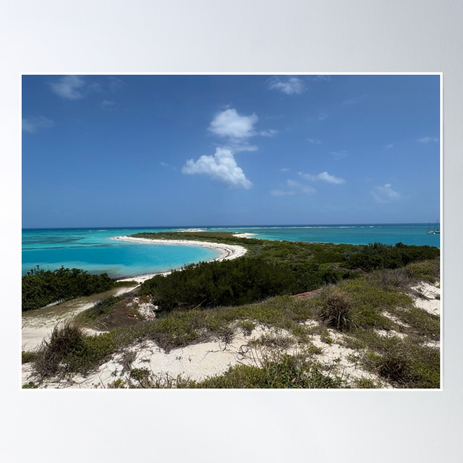 Idyllic Tropical Peninsula Poster Wall Art, Modern Wall Decor, 12x18 ...