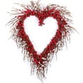 thumbnail image 1 of Idyllic Valetines Day Heart Wreath Handmade Red Berry Heart Shaped Wreath Rustic Twig for Door Decorative Classic Indoor Decor 18 Inches Valentine's Wreath, 1 of 4