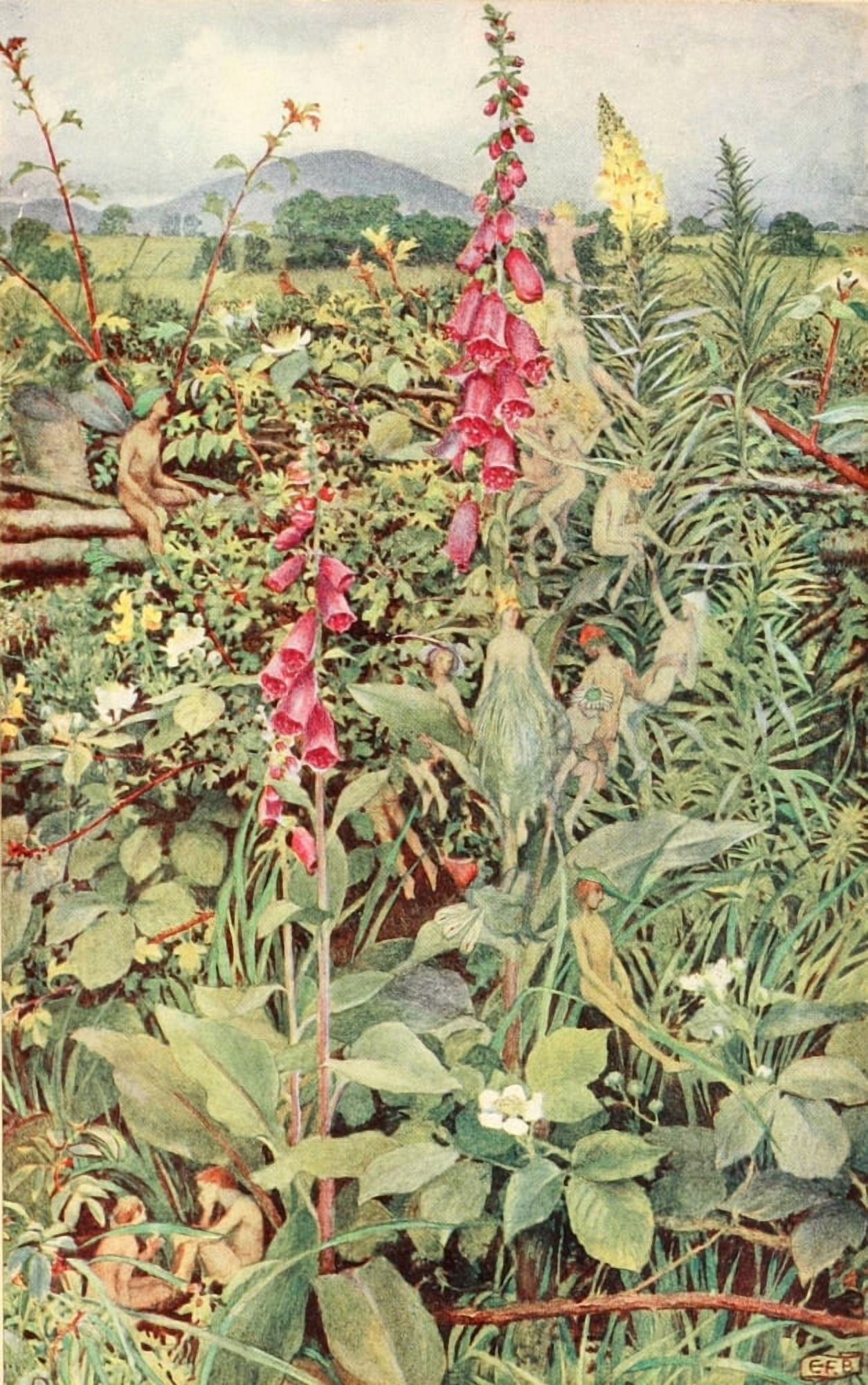 Idylls of the King 1913 Before coming of Queen Canvas Art - EF Brickdale (18 x 24)