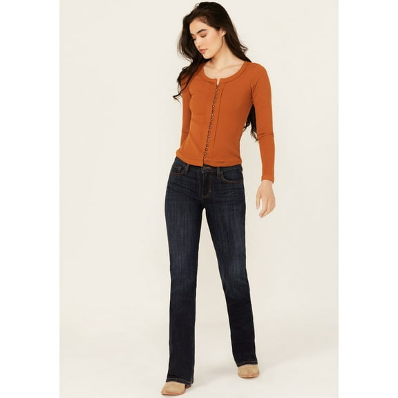 Idyllwind Women's Rebel Mid Rise Bootcut Stretch Denim Jeans - IWFA24J15-DKW 6W x 34L