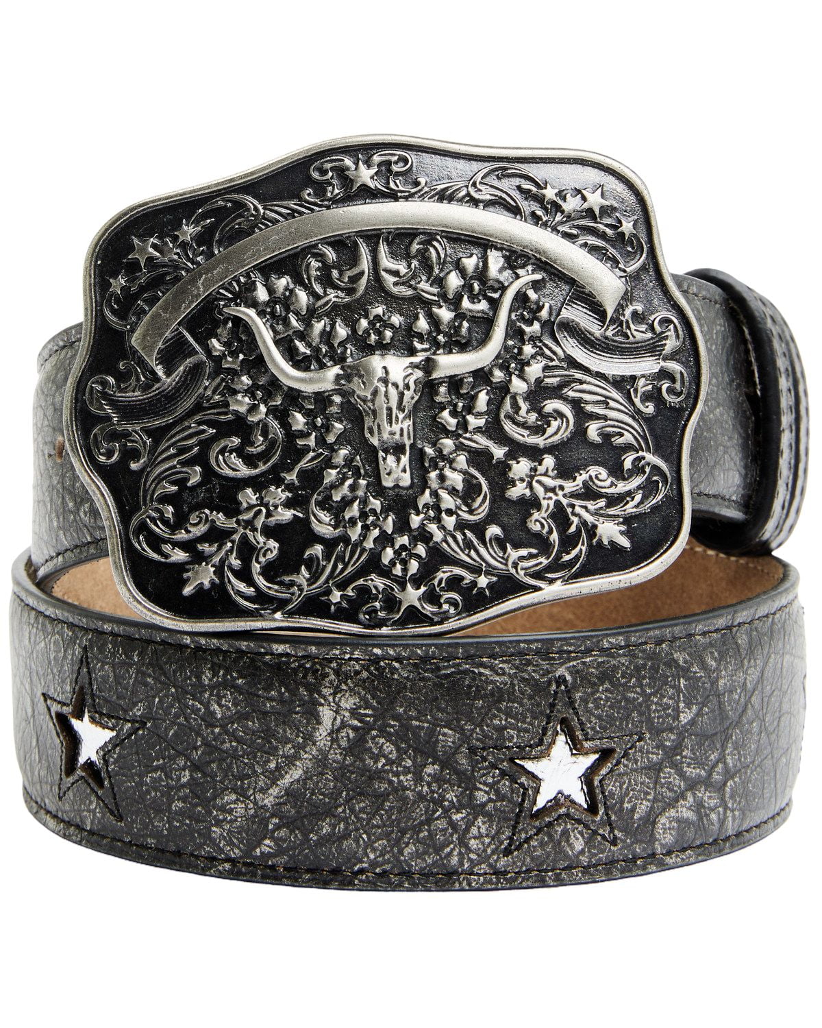 Idyllwind Black Belt with Floral Silver Buckle false – Maverick Fine Western Wear main image 2