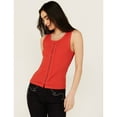 thumbnail image 1 of Idyllwind Women's Edna Button Front Ribbed Tank Dark Orange X-Small  US, 1 of 4