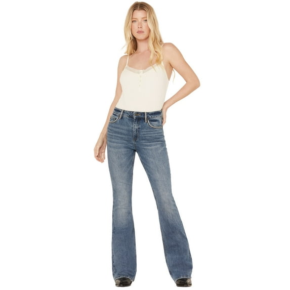 Idyllwind Women's Foxwood High Risin' Rhinestone Flare Jeans - IWSP23J36 2W x 34L