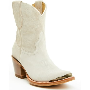 Idyllwind Women's Wheels Western Booties Round Toe Ivory 6 1/2 M  US