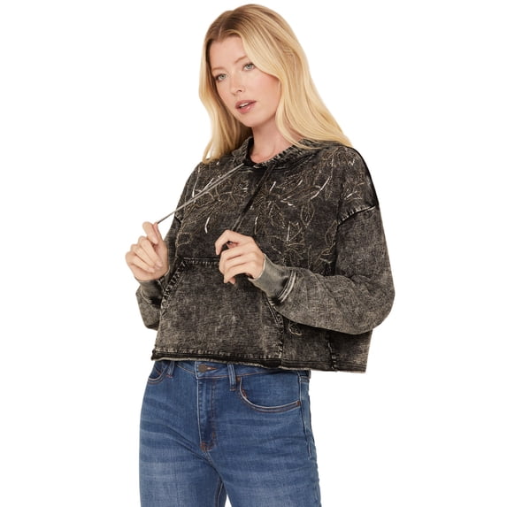 Idyllwind Women's Jensen Embroidered Hoodie Charcoal X-Small US