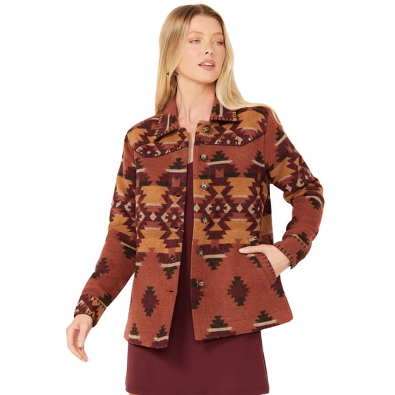 Idyllwind Women's Lane Southwestern Print Shacket - IWHO23W3-PEC US
