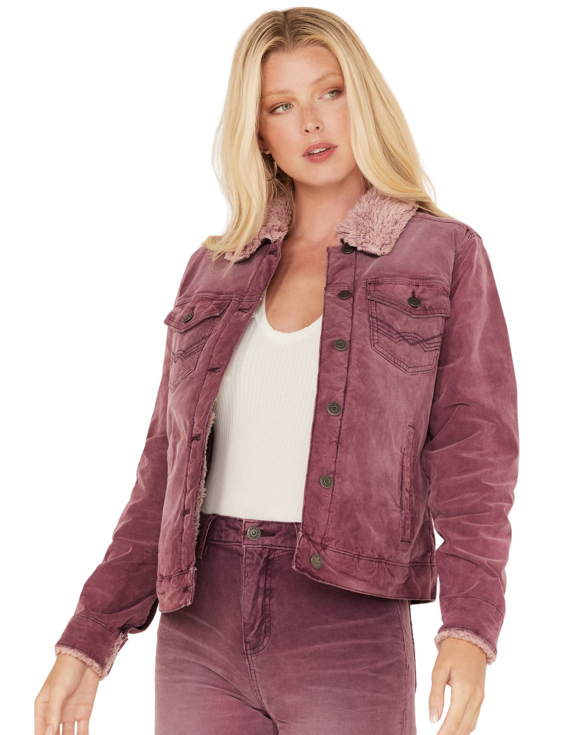 Idyllwind Women s Sherpa Lined Corduroy Jacket Purple Fueled by Miranda Lambert