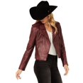 thumbnail image 1 of Idyllwind Women's Sparrow Leather Jacket Maroon X-Small  US, 1 of 4