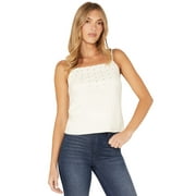 Idyllwind Women's Studded Faux Suede Date Night Top Ivory Small  US