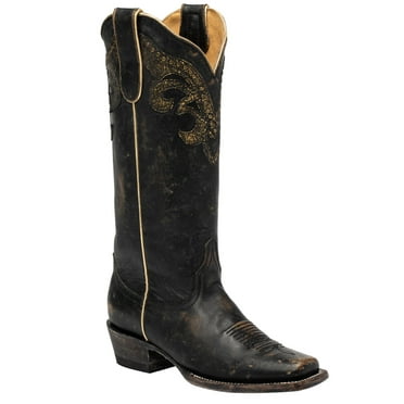 Idyllwind Women's Tough Cookie Western Boot Square Toe Black/Tan 8 M  US