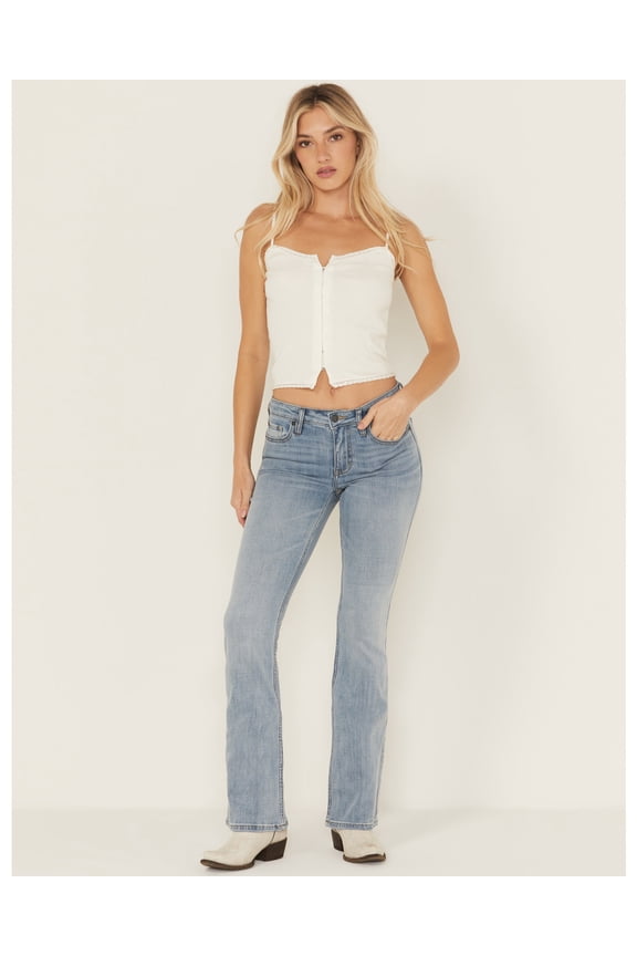 Idyllwind Women's Women'S Rebel Mid Rise Bootcut Super Stretch Denim Jeans - IWFA24J15-LTW 12W x 34L
